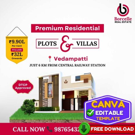 Free Red Premium Residential Villas Listing Real Estate Canva Template (3)
